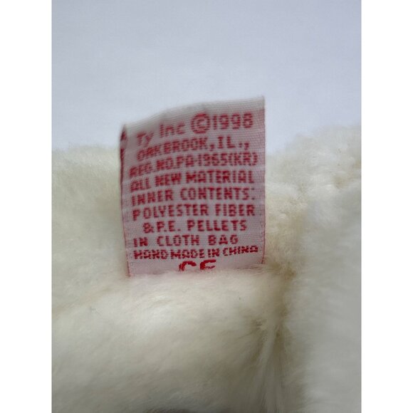 Ty Beanie Buddies Collection 1998 White Polar Bear Plush Toy 14" - Picture 8 of 8
